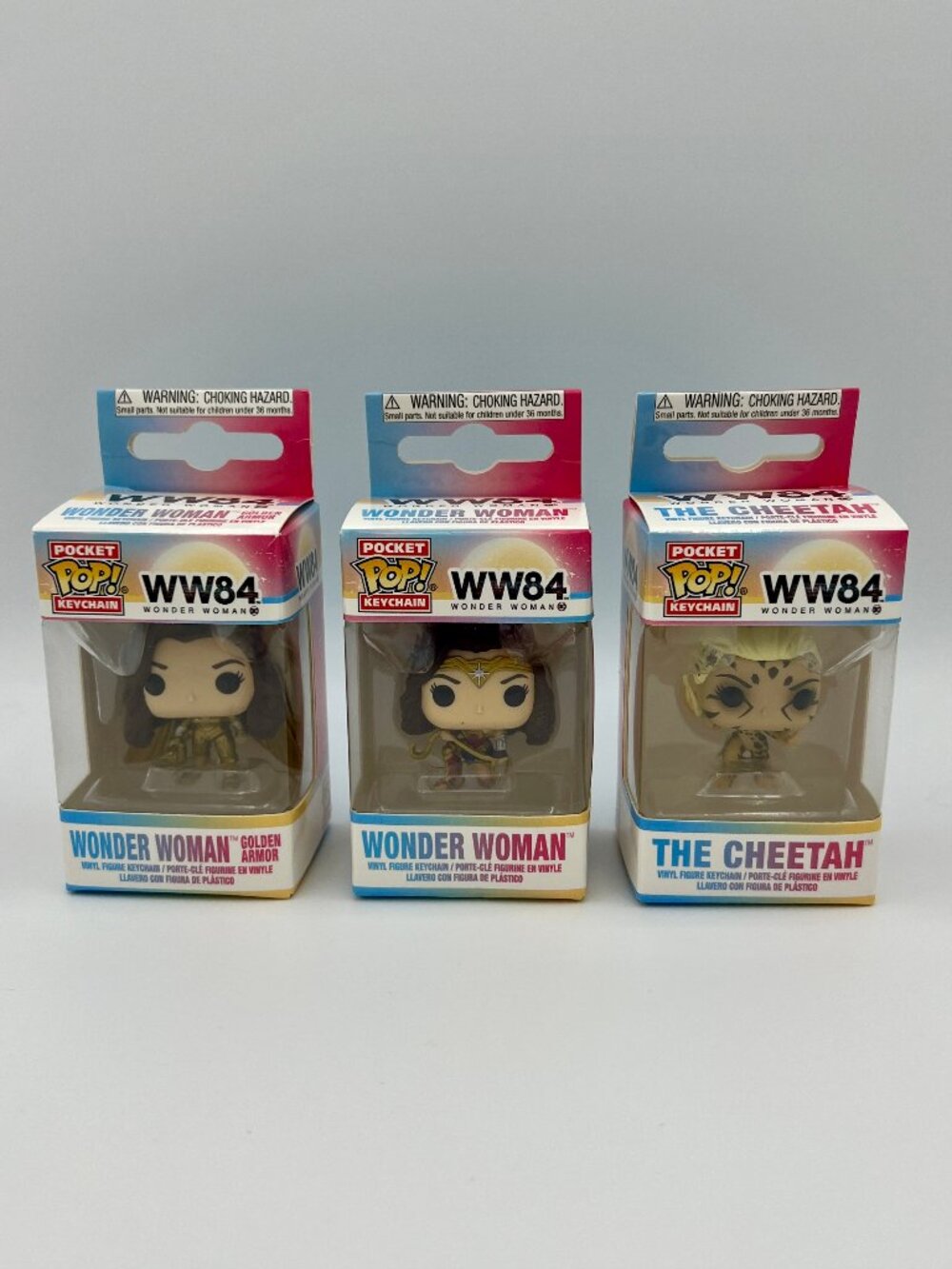 Funko Pocket Pop WW84 Wonder Woman Cheetah Keychain Set of 3